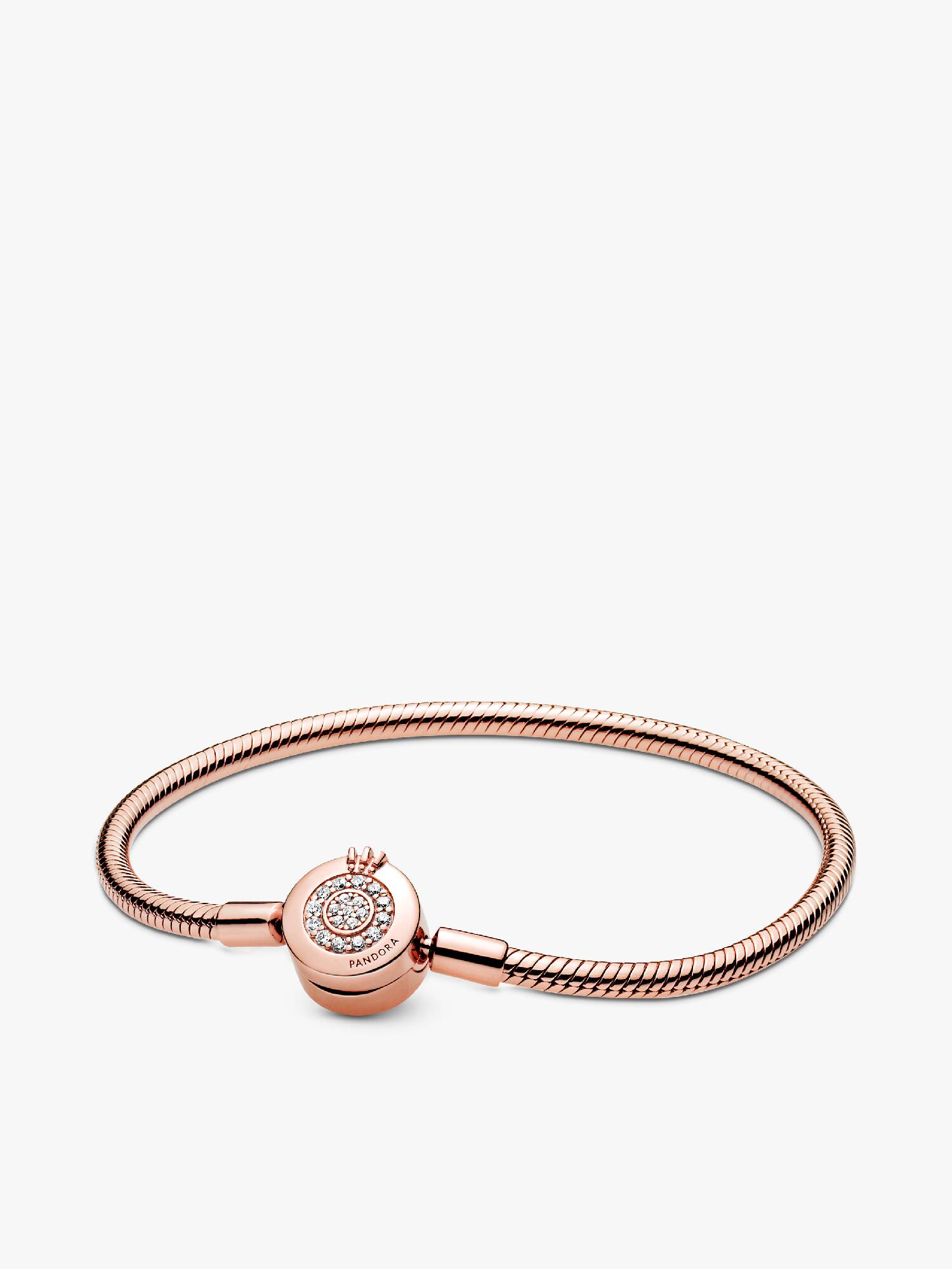 Pulseira Corrente Snake com Coroa Brilhante