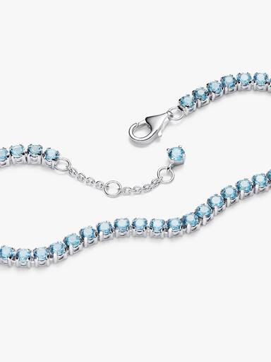 Pulseira Riviera Azul Claro Brilhante