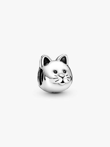 Cat silver charm
