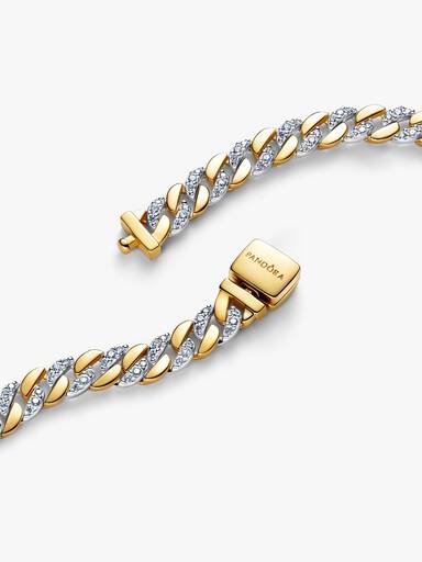 Pulseira Corrente Cubana em Pavé Pandora Timeless