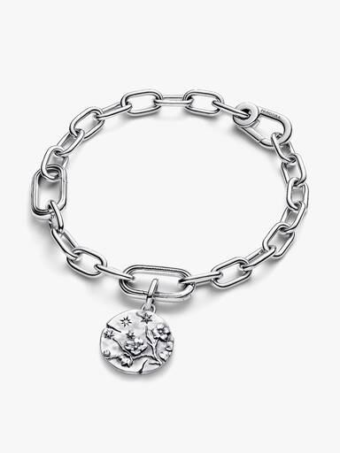 Charm medalhão flor de cerejeira