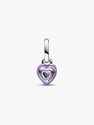 Charm Mini Pingente Coração Chakra Roxo Pandora ME