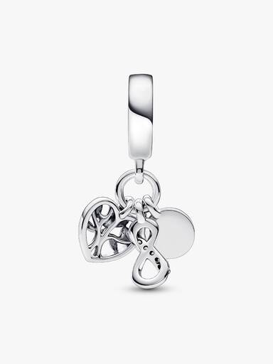 Charm pendente triplo família Infinito
