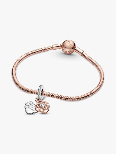 Bicolor Rosa Charm Pendente