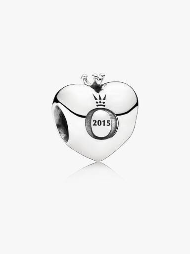 Pandora club 2015 silver charm with 0,01ct h/vs diamond