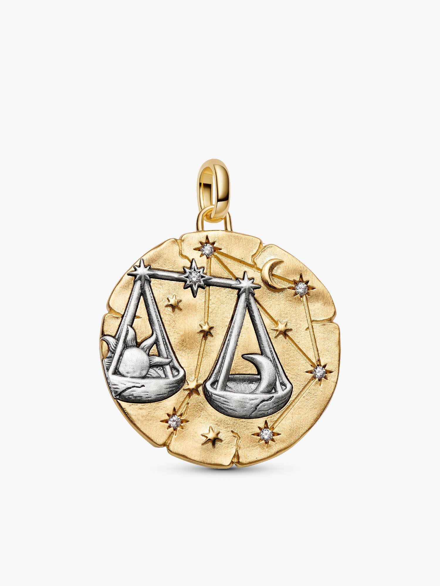 Charm Medalhão Maxi do Zodíaco Signo de Libra