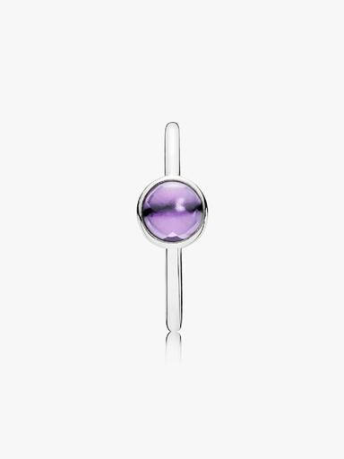 Anel Poetic Droplet, Roxo Zircônia Cúbica