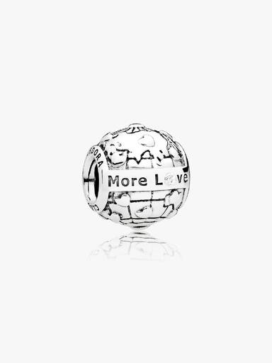 PANDORA Club 2018 silver charm with 0.01 ct TW h/vs diamond
