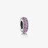 Abstract silver spacer with fancy purple cubic zirconia Abstract silver spacer with fancy purple cubic zirconia