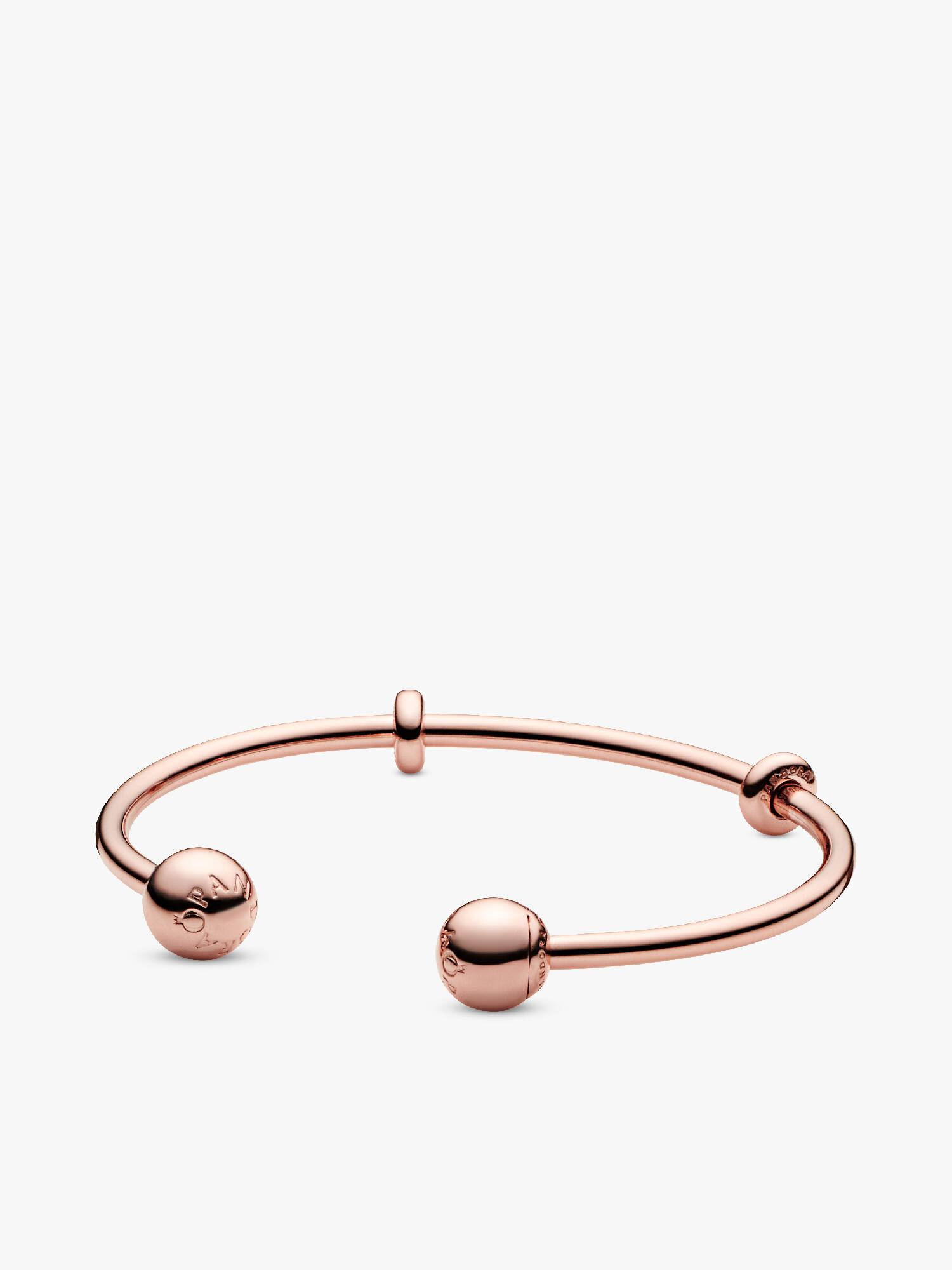 Bracelete Rígido Aberto entre Esferas