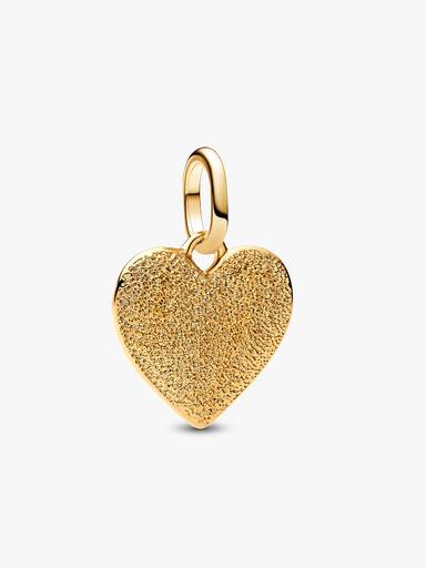 Charm Medalhão Coração Cravejado Gravável
