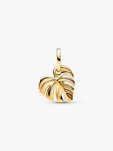 Charm Pendente Folha de Monstera Brilhante
