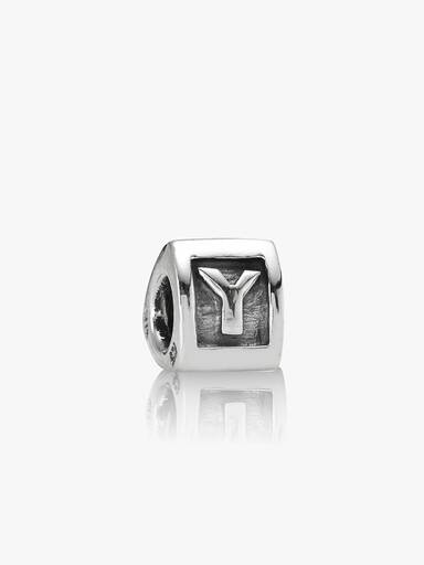 Capital Y silver charm