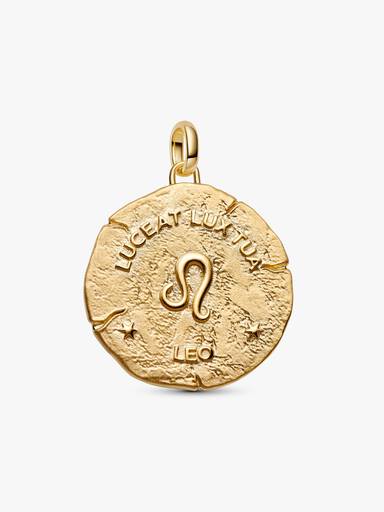 Charm Medalhão extragrande do Zodíaco do Signo de Leão