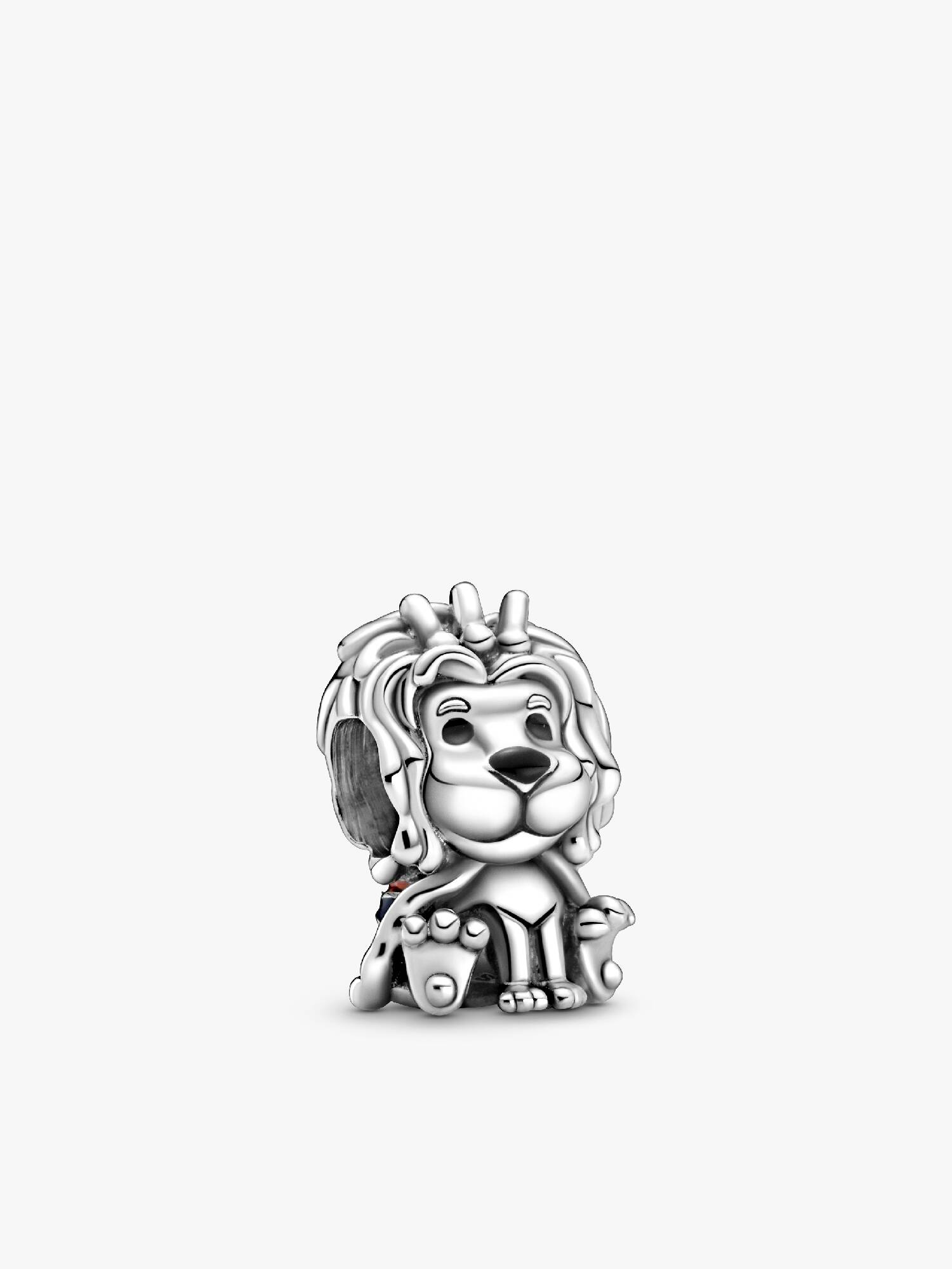 Union Jack lion sterling silver charm with red, blue and black enamel