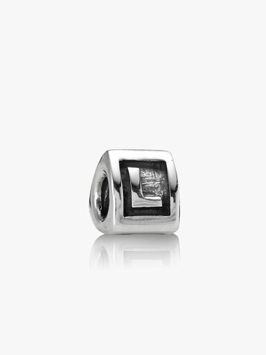 Capital L silver charm