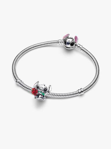 Charm de vidro de Murano Rose Stitch da Disney
