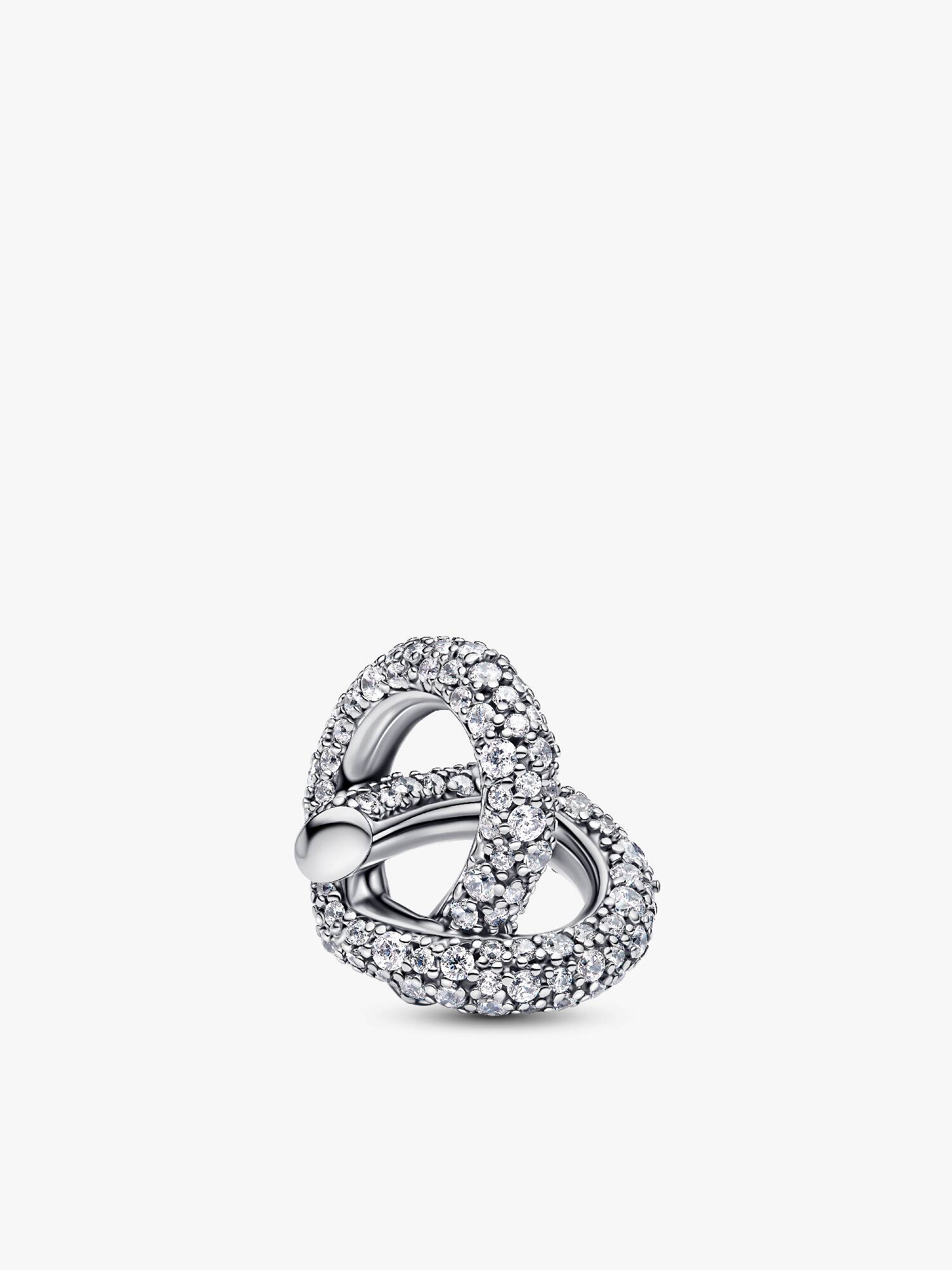 Charm Coração Infinito em Pavé