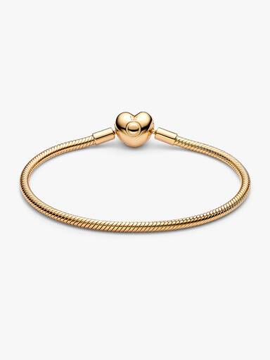 Pulseira Corrente Snake com Fecho de Coração