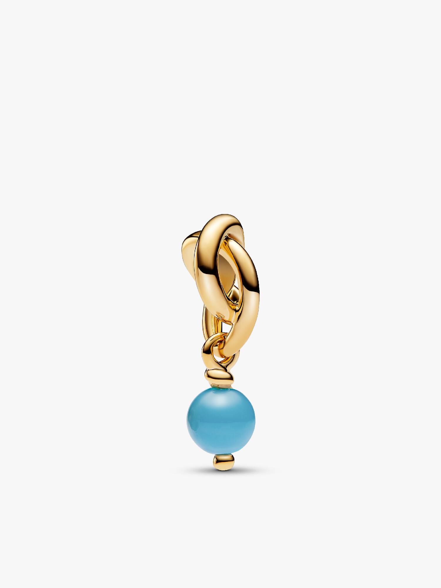 Charm pendente eternidade círculo azul turquesa