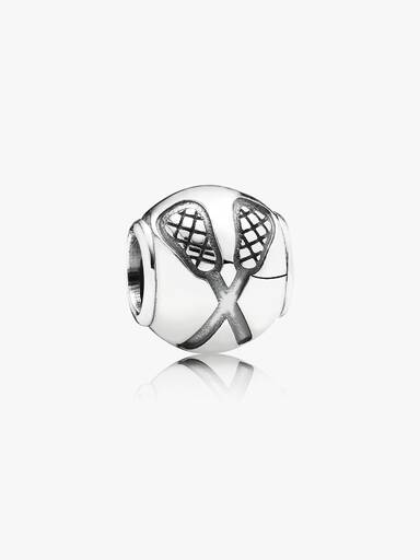 Lacrosse silver charm