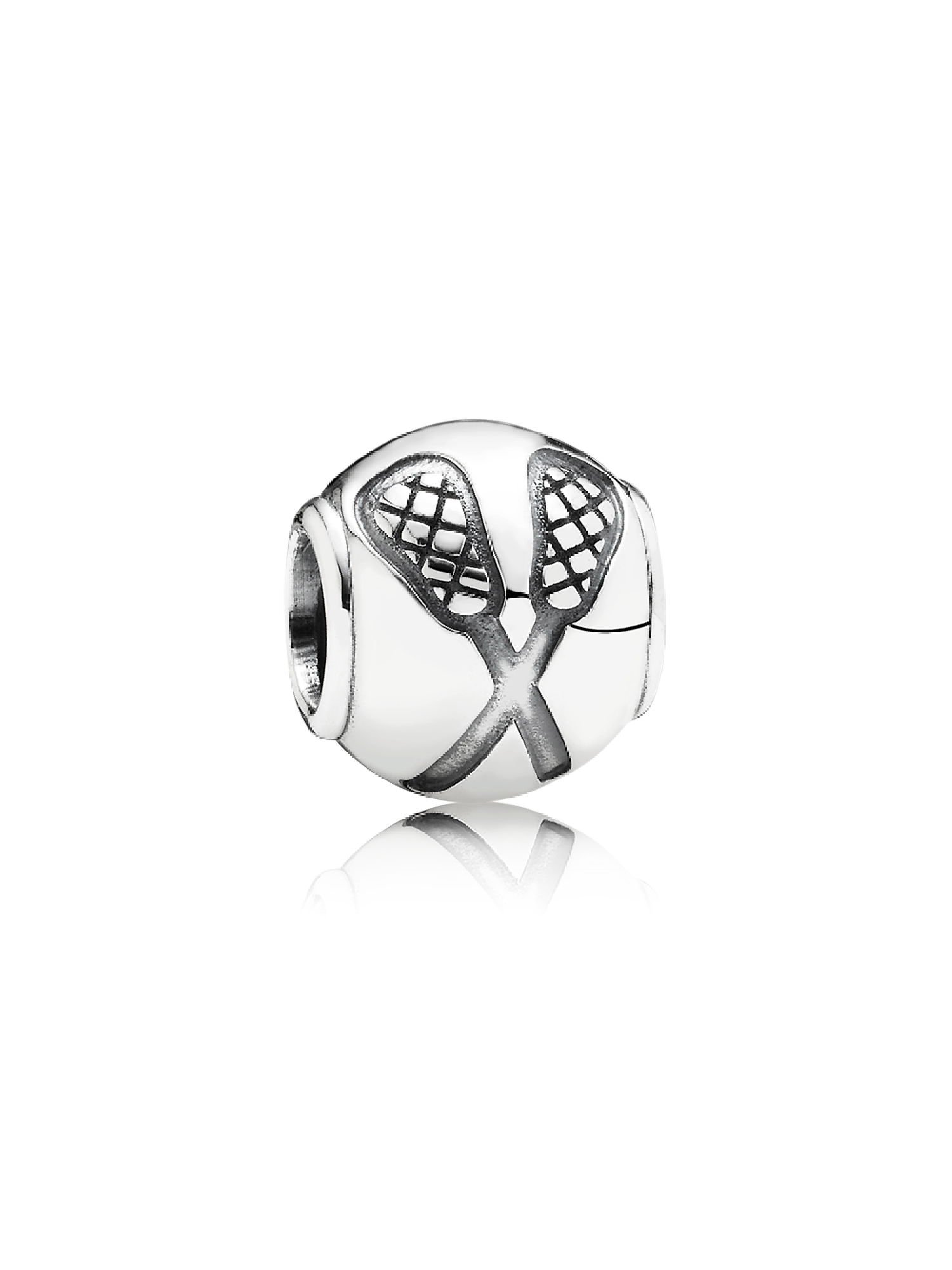 Lacrosse silver charm