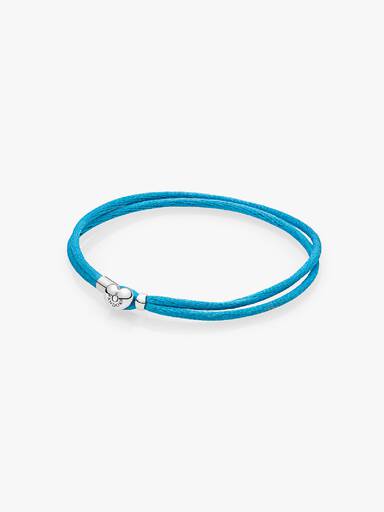 Pulseira Dupla de Tecido, Turquoise