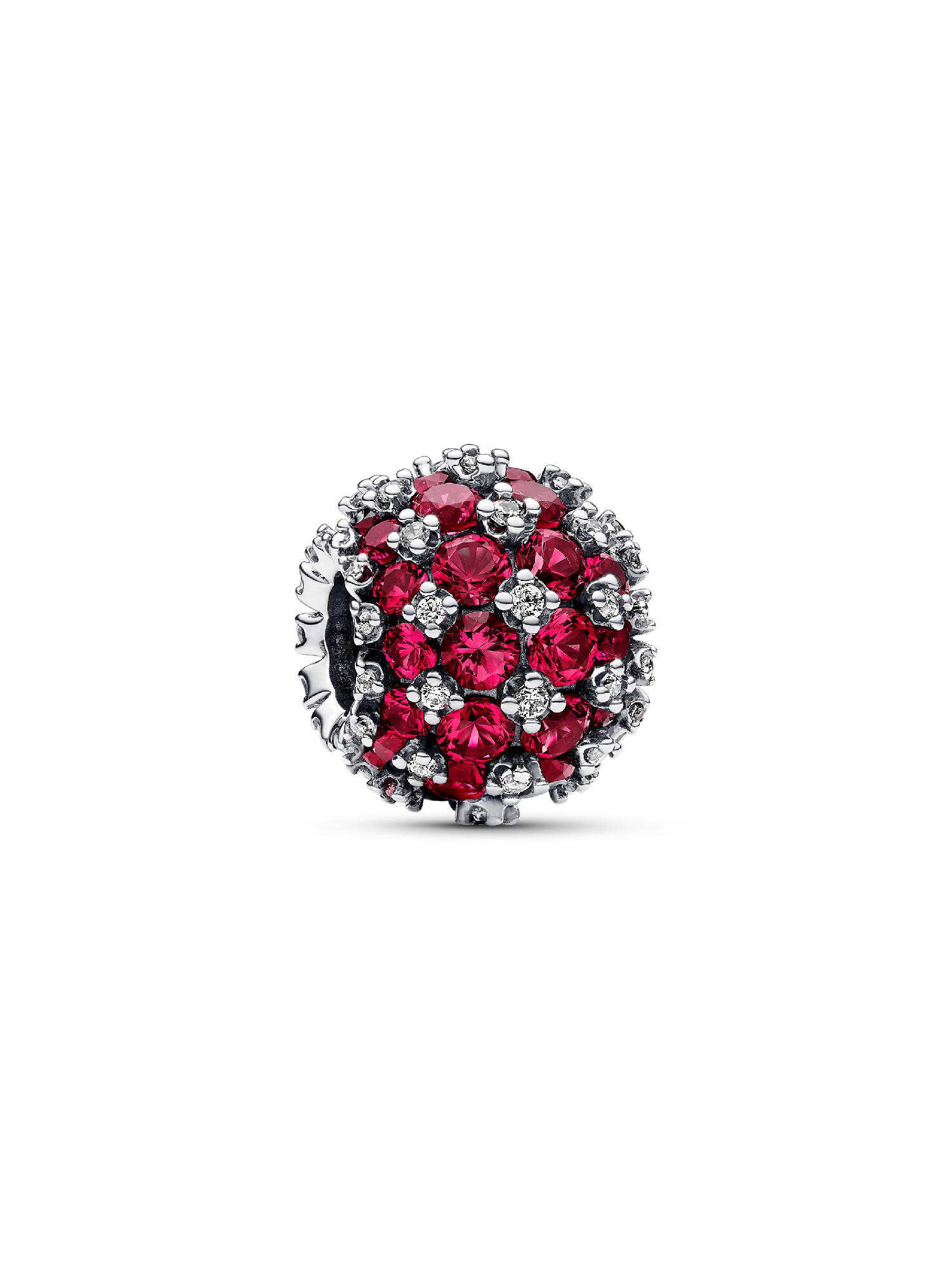 Charm Esférico Brilhante Vermelho com Zircônia Cúbica