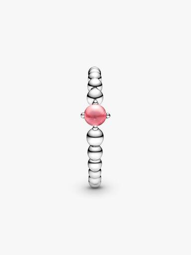 Anel Petal Rosa Beaded