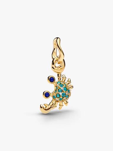 Charm pendente de caranguejo