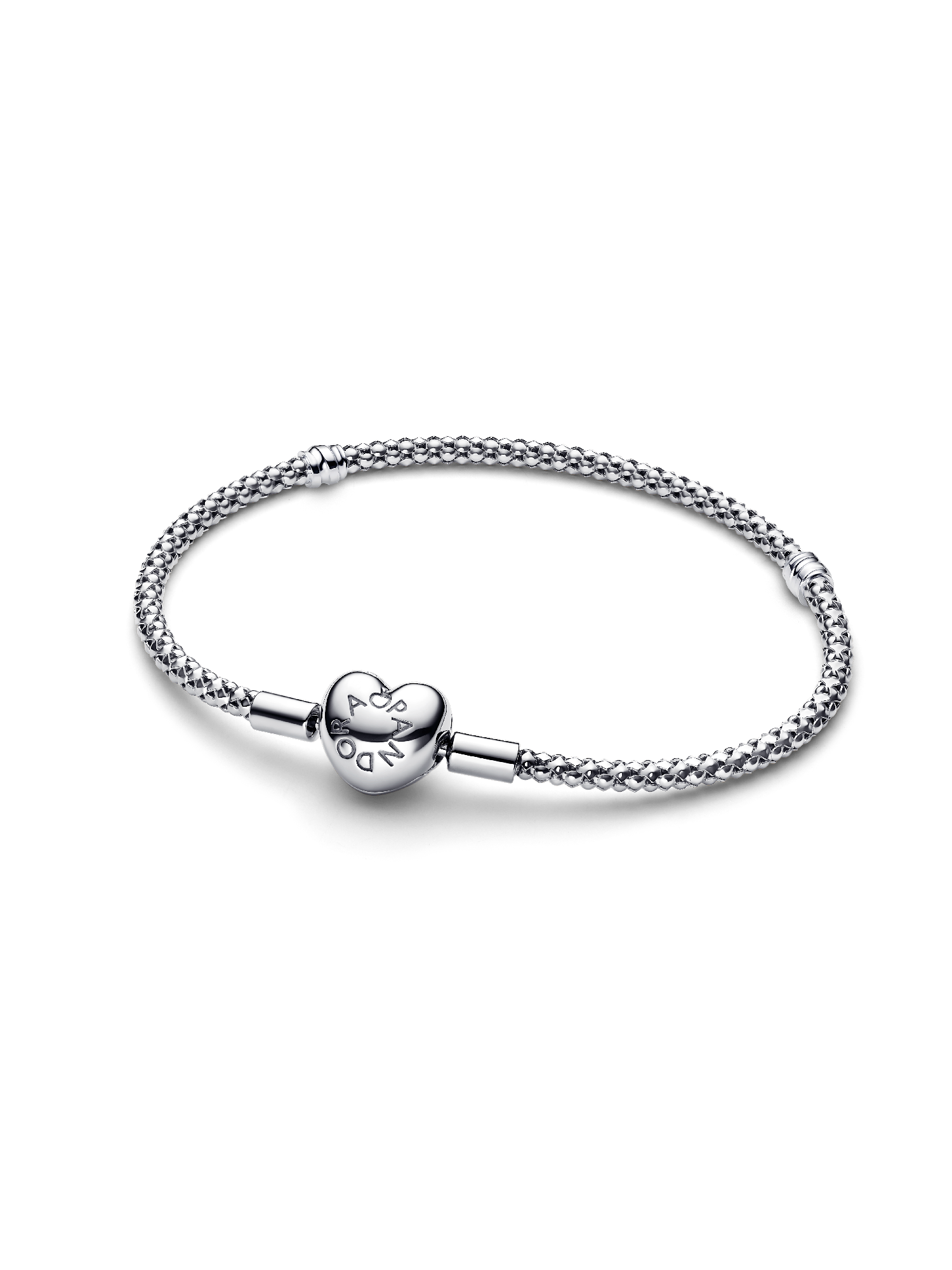Bracelete Corrente Cravejada e Fecho de Coração