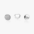 April petite elements pack in silver with heart, pave droplet with clear CZ and rock crystal droplet April petite elements pack in silver with heart, pave droplet with clear CZ and rock crystal droplet