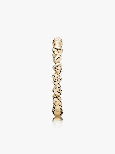 Anel Coração Amor para sempre, ouro 14k