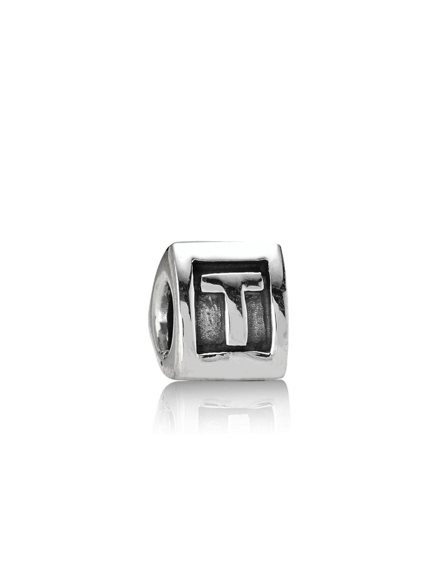 Capital T silver charm