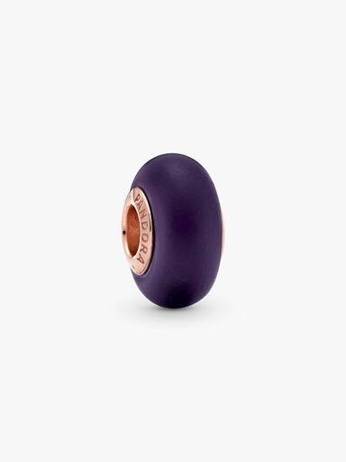 Charm de Vidro Murano Roxo Fosco