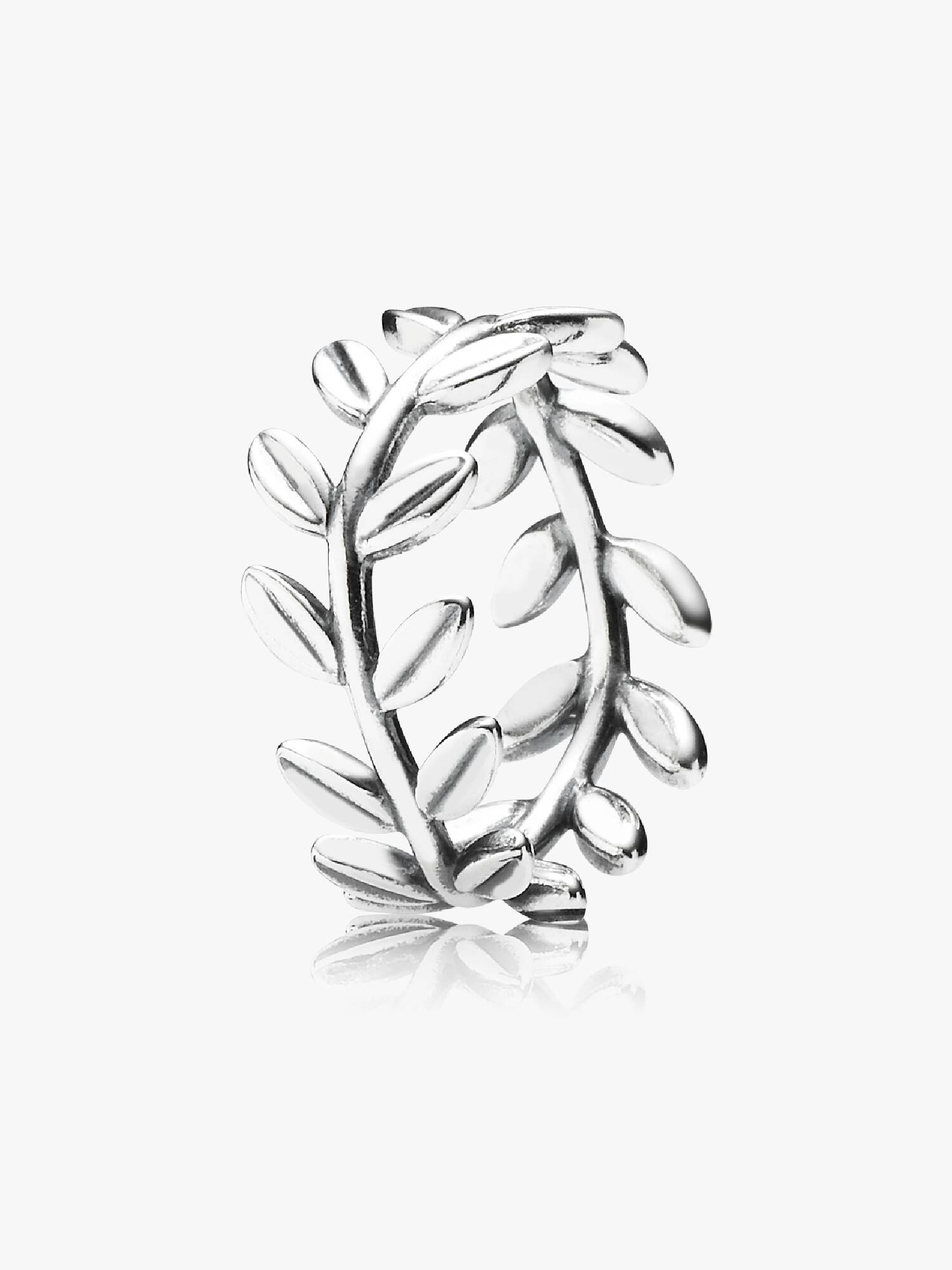 Leaves silver ring