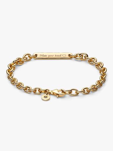 Pulseira de Elos com Barra Gravável