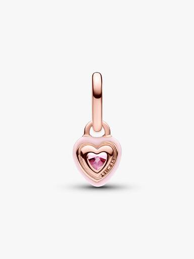 Mini Charm Pendente Coração Rosa Chakra Pandora Me