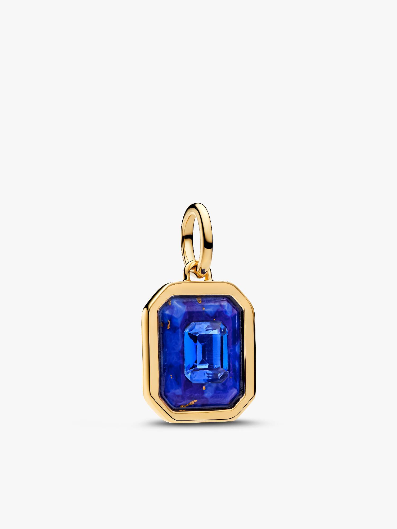 Charm Pendente Hexágono em Azul Celestial