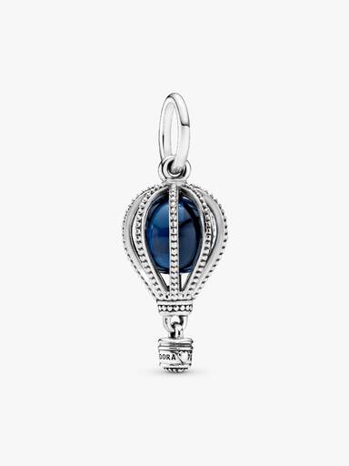 Charm Pendente Balão de Ar Quente Rosa Brilhante