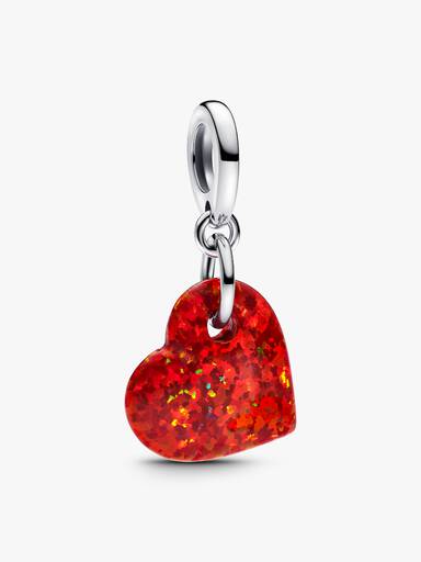 Charm Pendente de Coração Vermelho Fruta-Cor
