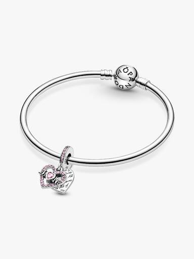 Charm Pendente Coração e Mãe