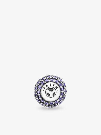 Faith Charm, Roxo Zircônia Cúbica