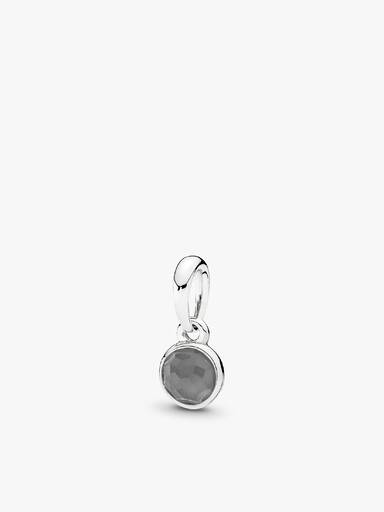 June birthstone silver pendnt with grey moonstone