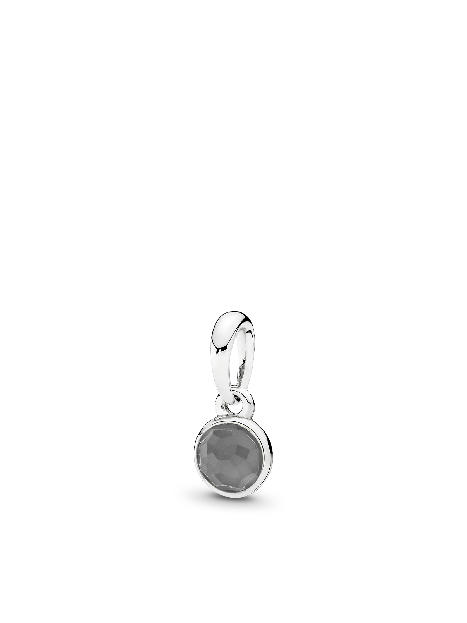 June birthstone silver pendnt with grey moonstone