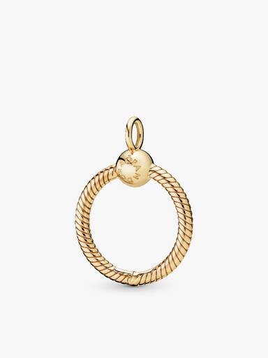 Small 14k gold-plated O Pendant