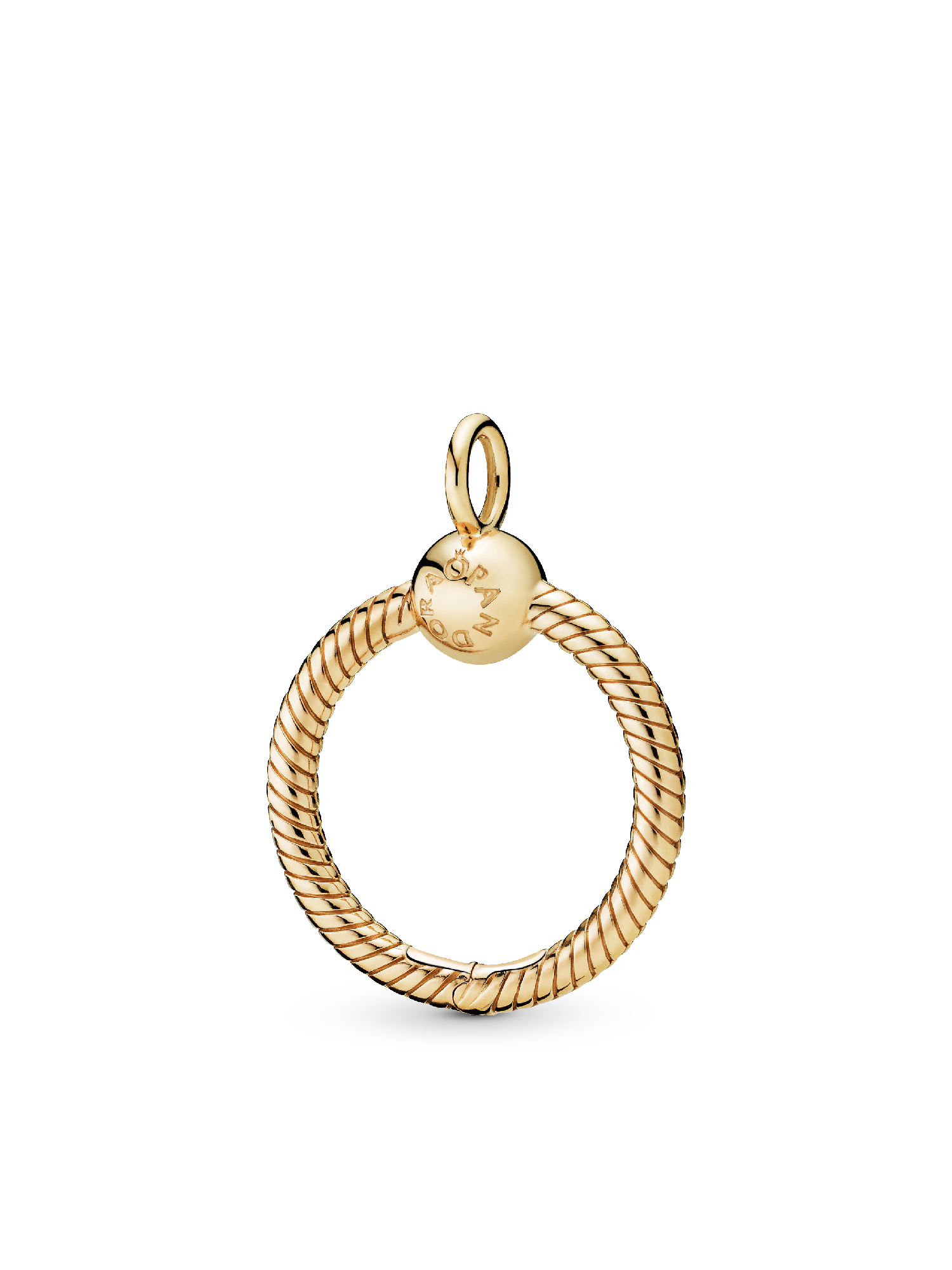 Small 14k gold-plated O Pendant