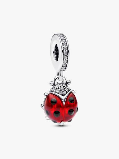 Charm pendente joaninha vermelha
