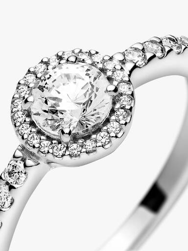 Anel Clássico Sparkle Halo