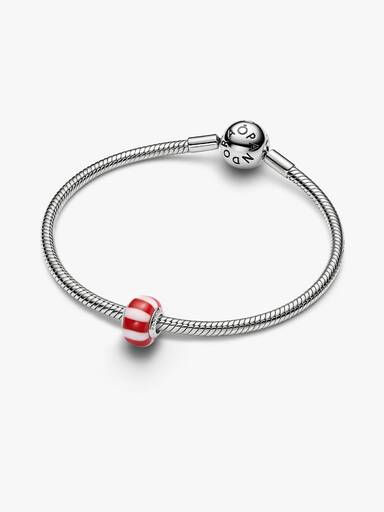 Charm de Vidro de Murano com Hortelã-Pimenta Vermelha
